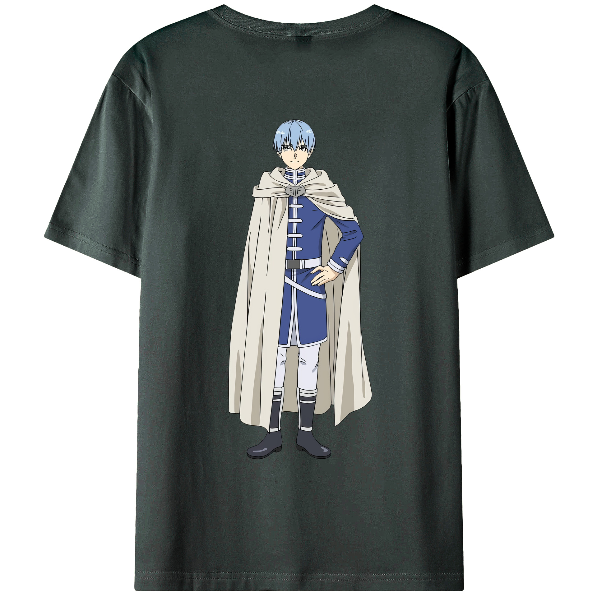 （画像用） 葬送のフリーレン Frieren 綿100％ メンズ半袖Tシャツ（バックプリント） 通気性
